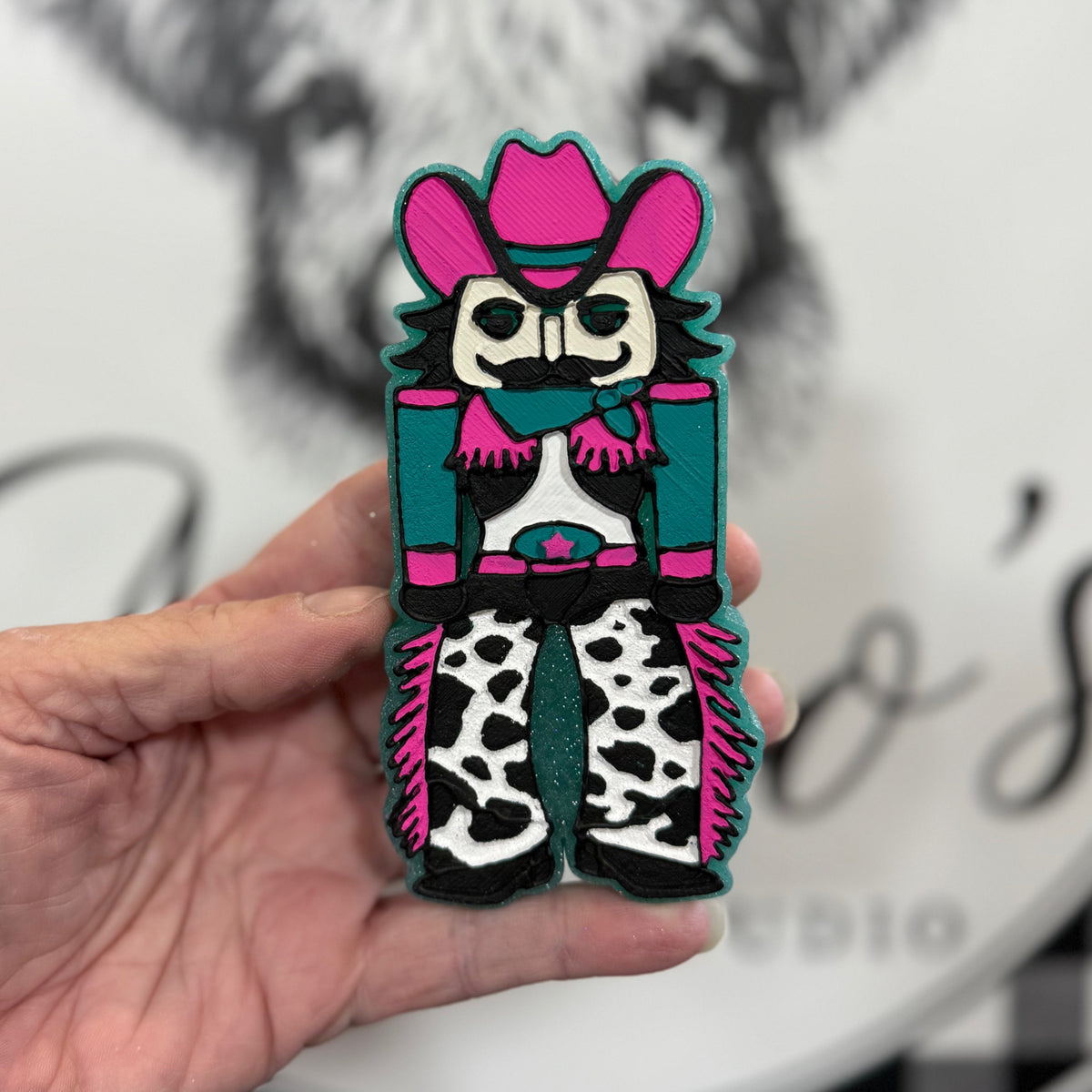 Cow Print Nutcracker Car Freshie