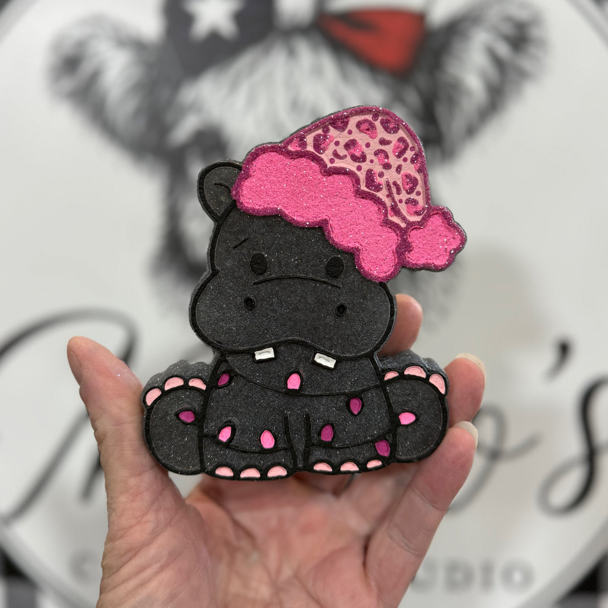 Christmas Hippo Car Freshie