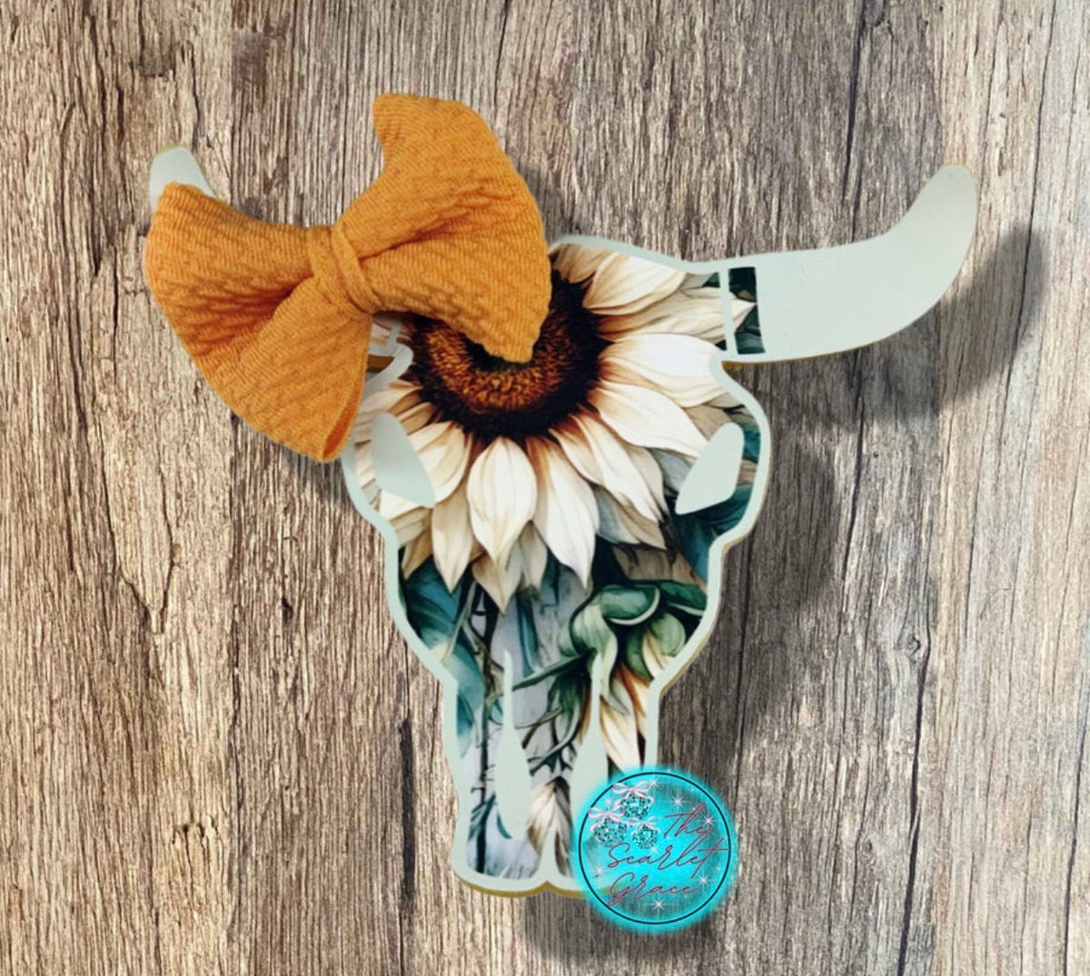 Bull Skull Card Stock Car Freshie