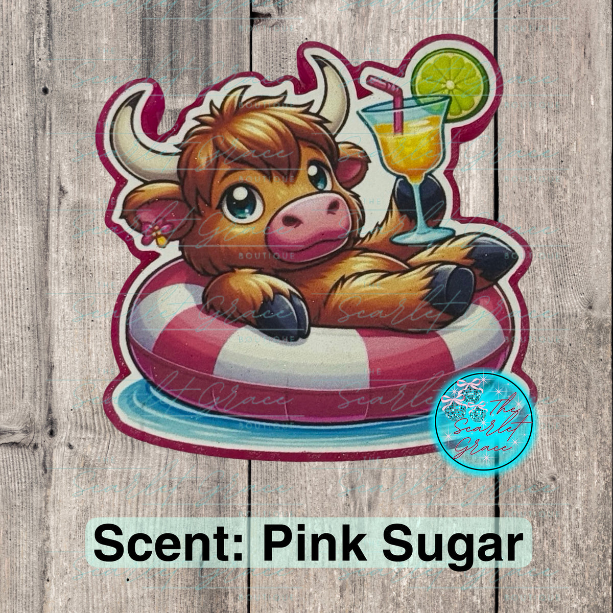 Floating Highland Cow Car Freshie