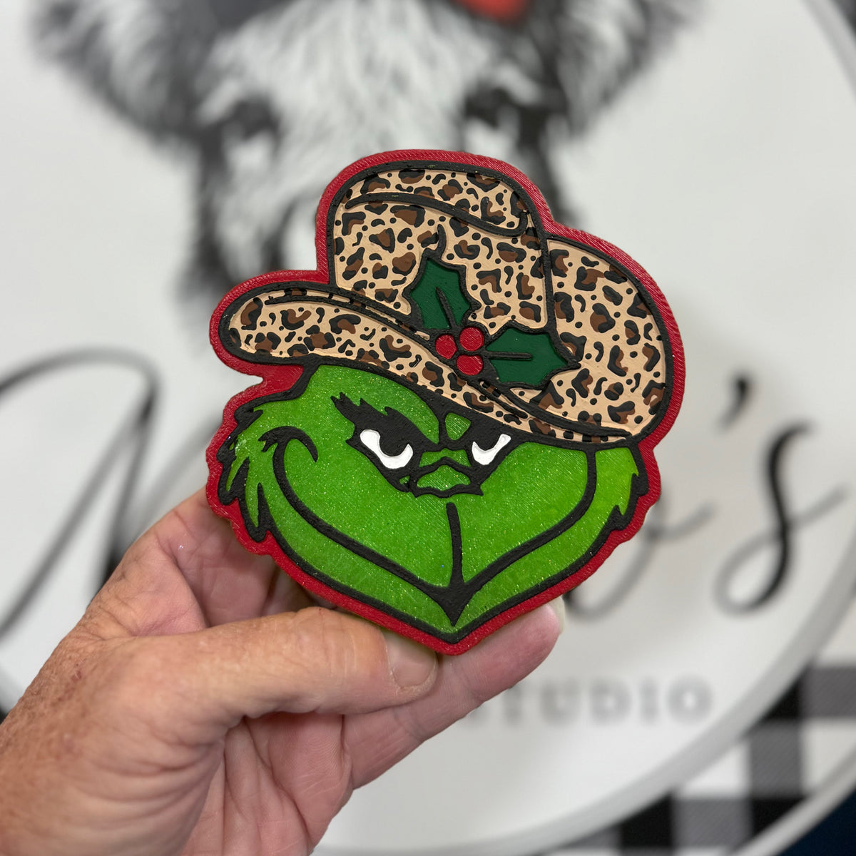 Grinch with Cowboy Hat Car Freshie