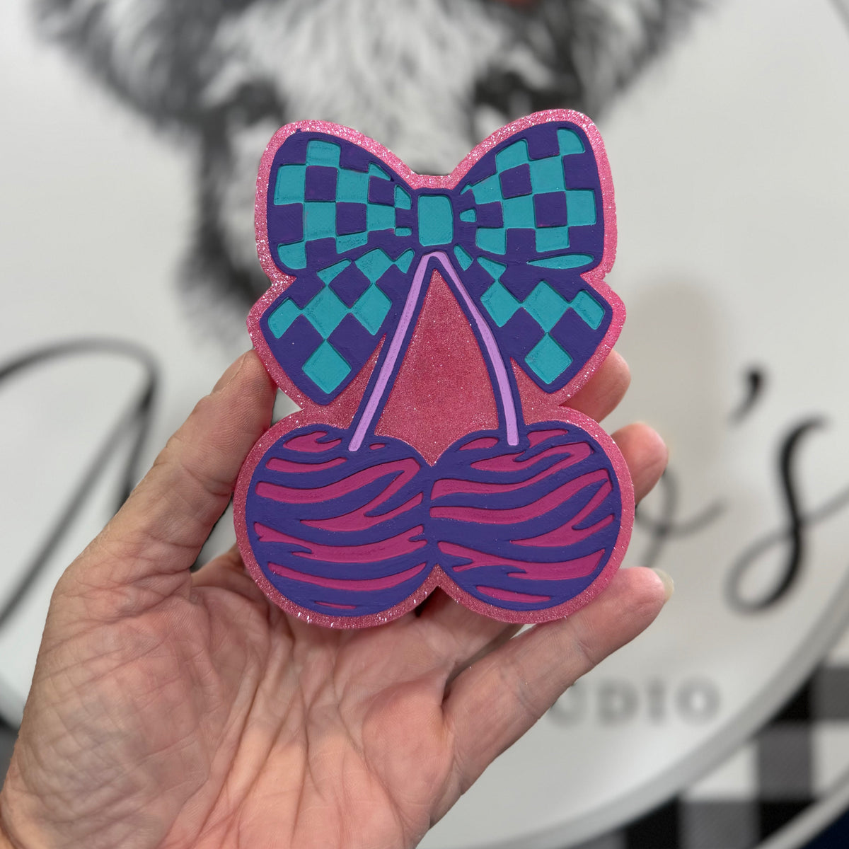 Zebra Cherries Car Freshie