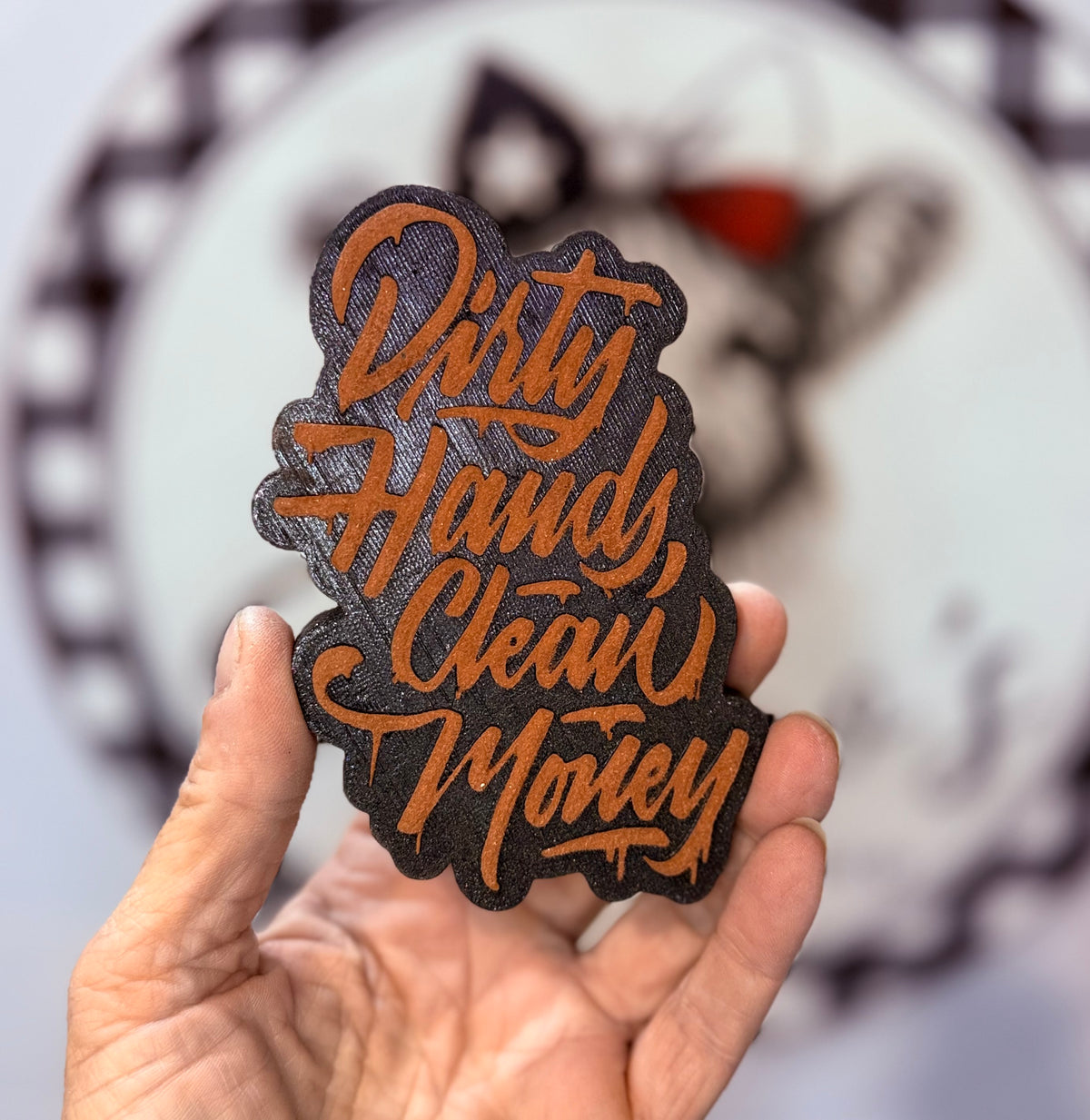 Dirty Hands Clean Money Car Freshie