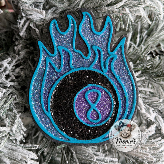 Large Eight Ball Flame Car Freshie