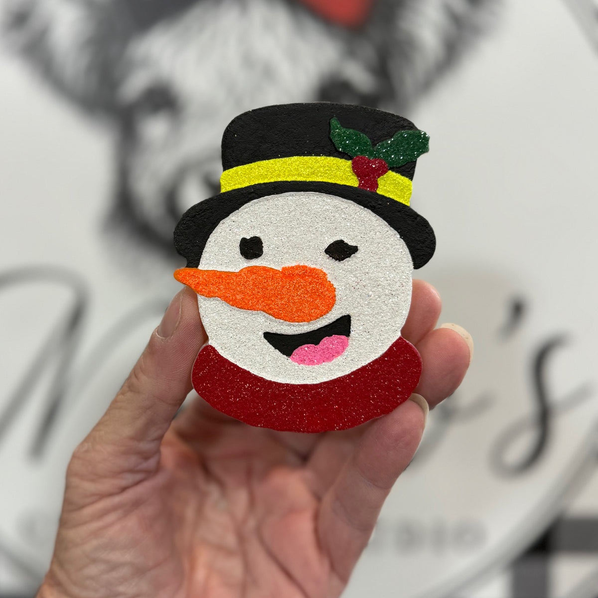 Snowman Head Car Freshie