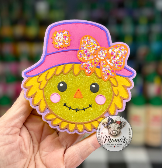 Scarecrow Head with Bow Car Freshie