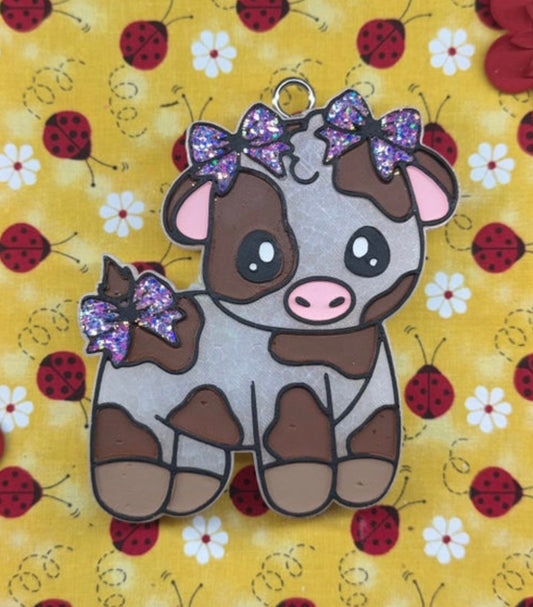 Cutie Cow w/ bows Car Freshie