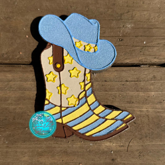 USA Boots and Hat Car Freshie