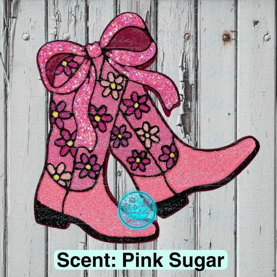 Floral Boots Car Freshie