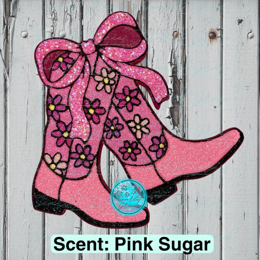 Floral Boots Car Freshie