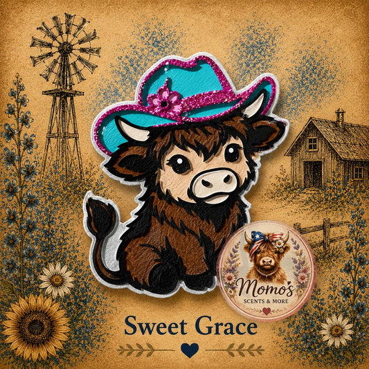 Cowgirl Highland Car Freshie