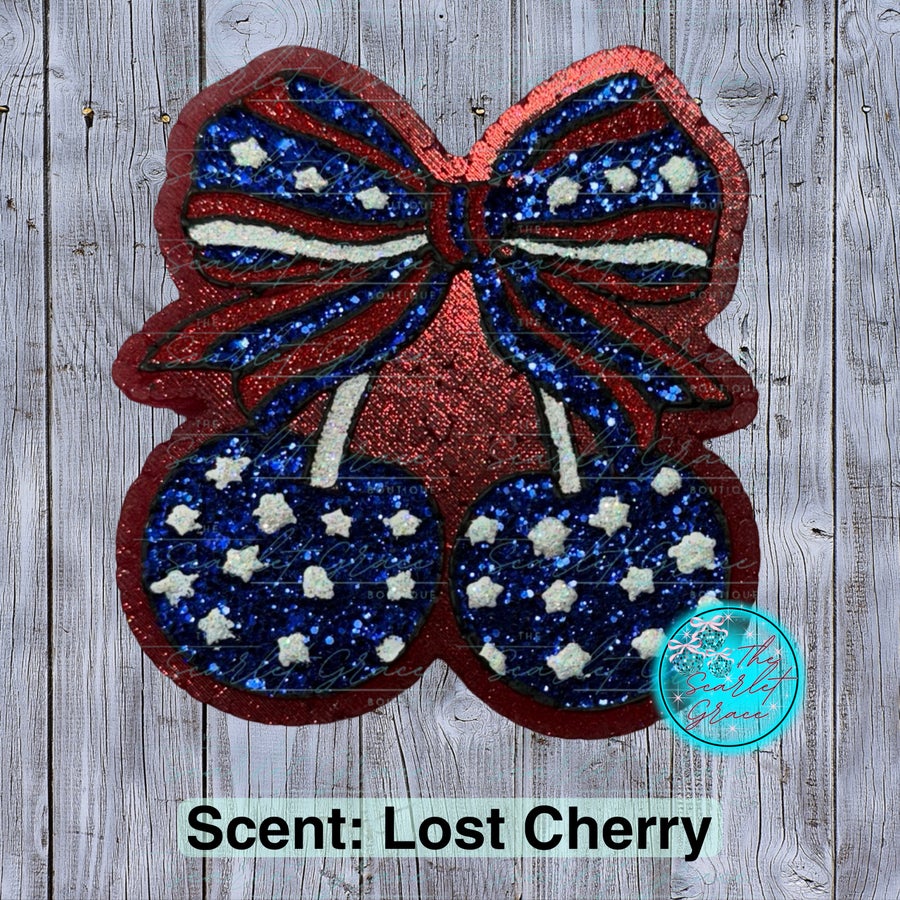 USA Bow Cherries Car Freshie