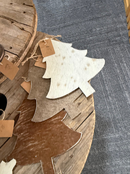 Large Cowhide Christmas Trees